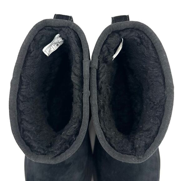 Koolaburra By Ugg  Black Ankle/Short Boot Size 7 Suede Wool Lining Cold Weather - Picture 11 of 13